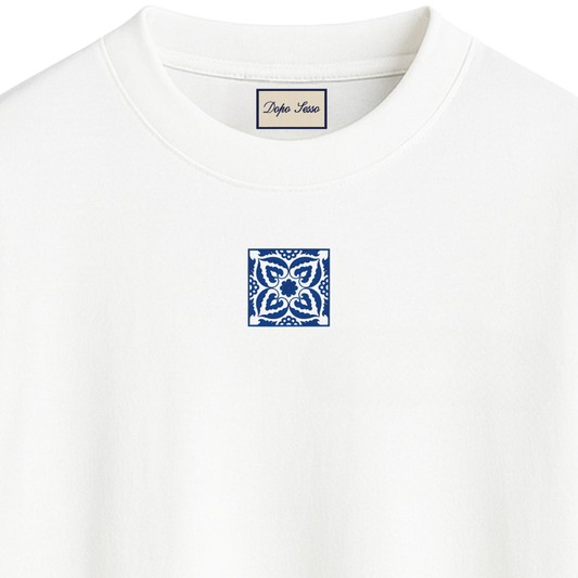 T-Shirt Ombra - weiß / blau