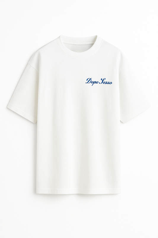 T-Shirt Weiß - Savannah Blu (Vorbestellung)