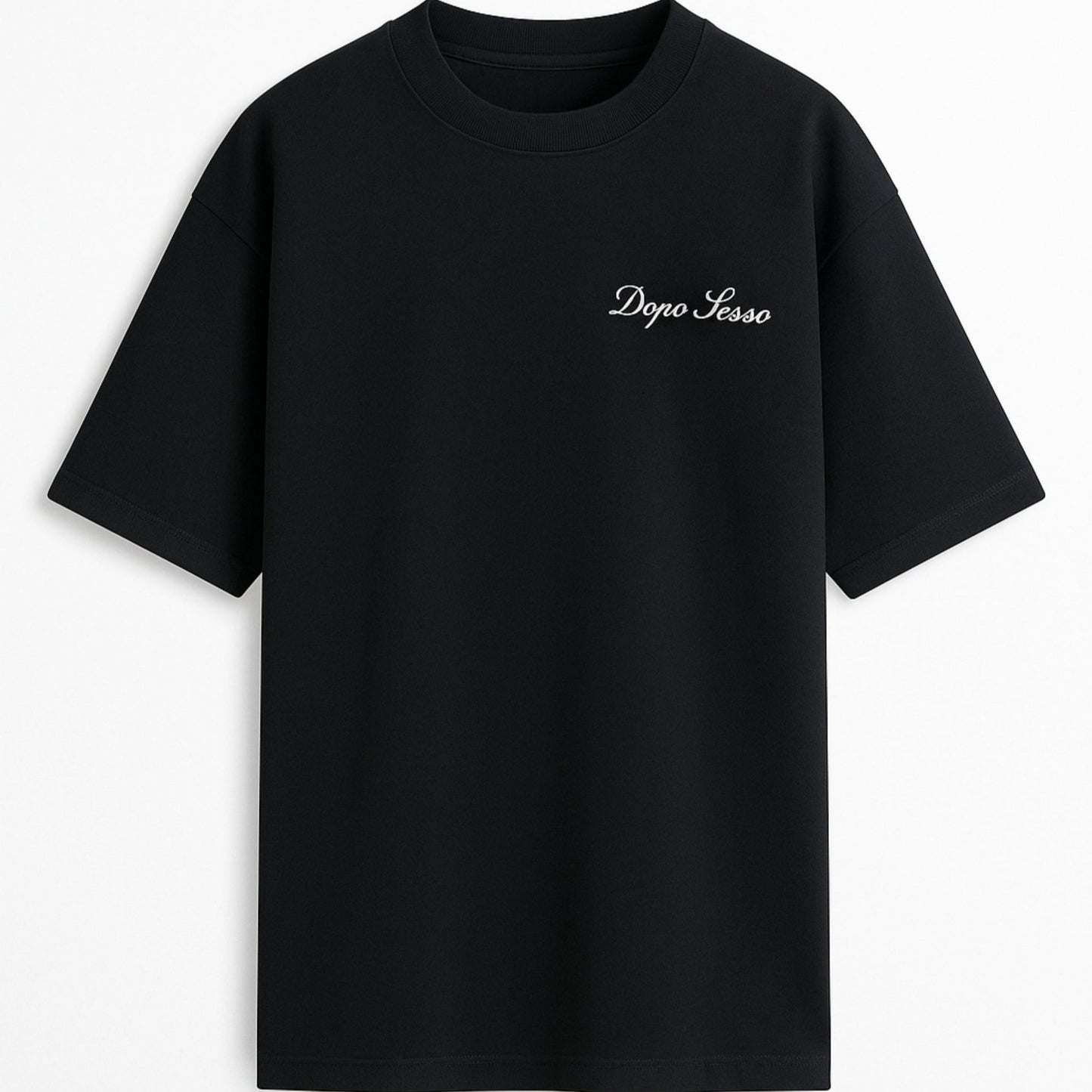 T-Shirt Black - Maiolica Bianco (Preorder)