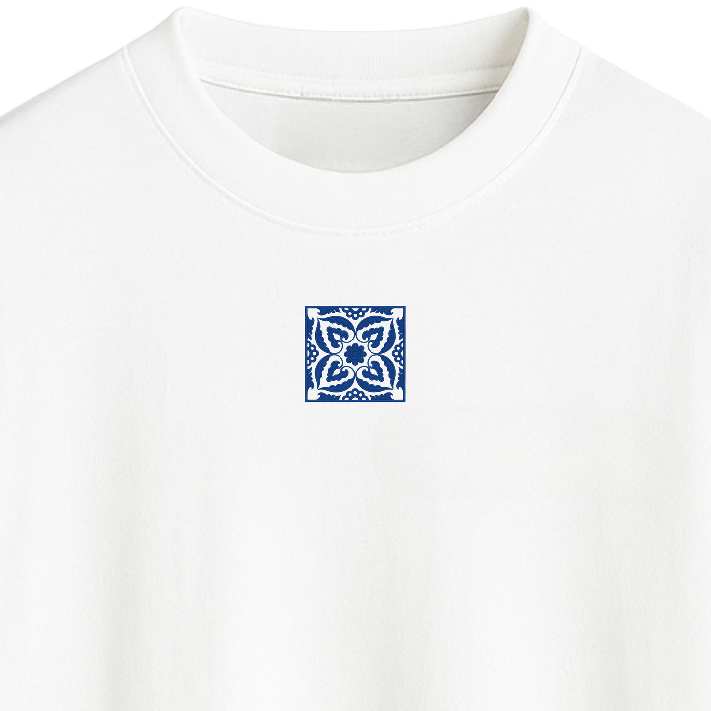 T-Shirt Ombra weiß / blau