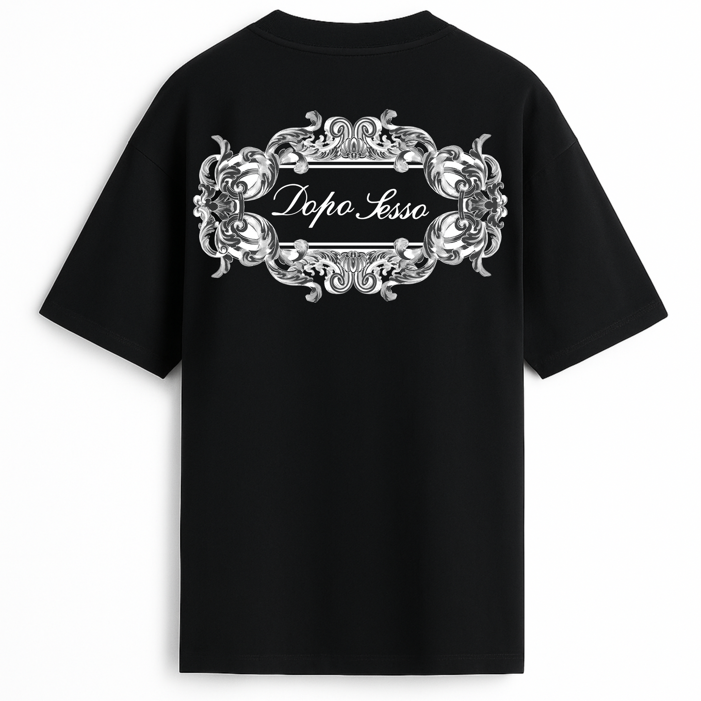 T-Shirt Black - Maiolica Bianco (Preorder)
