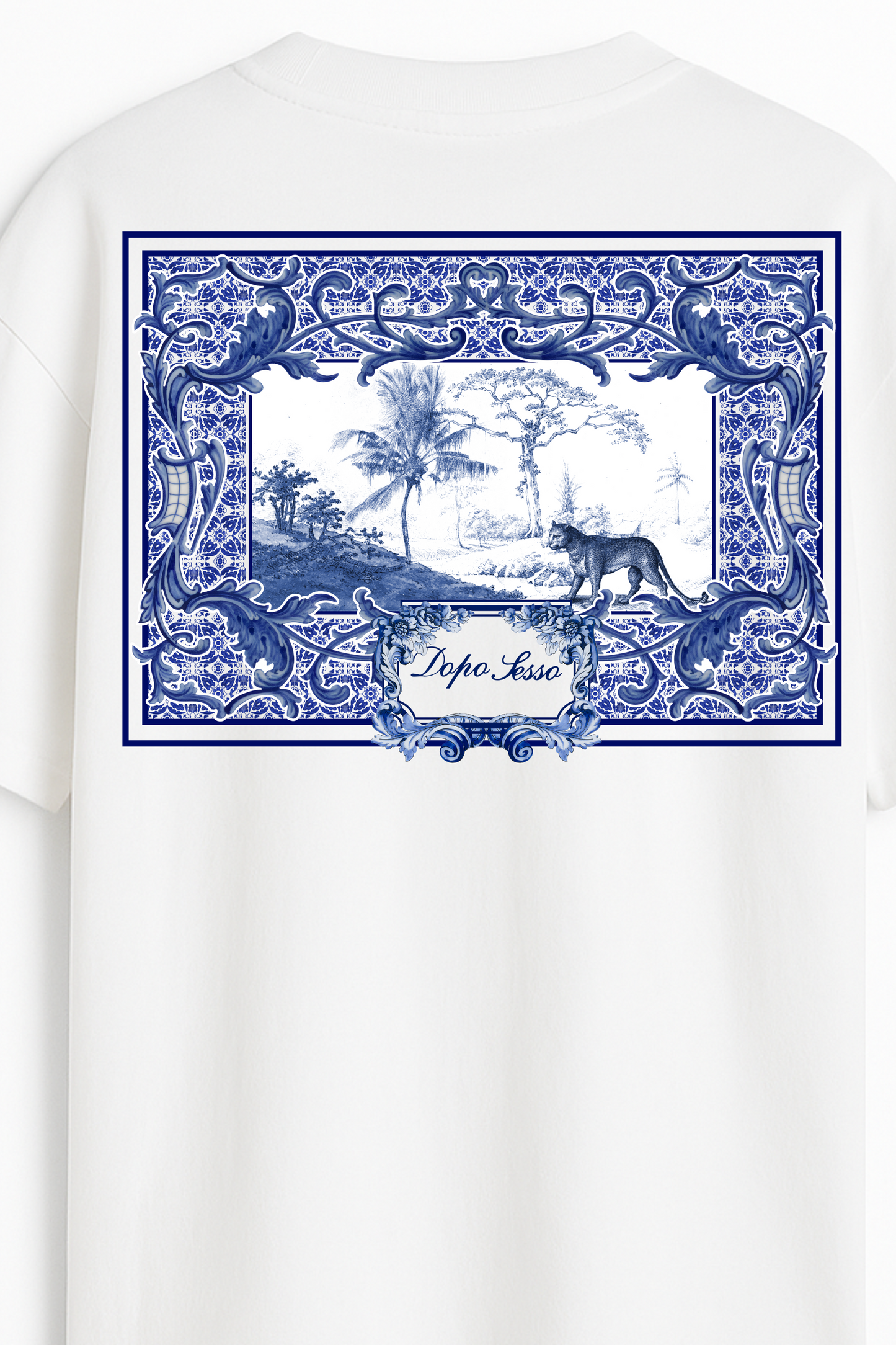 T-Shirt Weiß - Savannah Blu (Vorbestellung)
