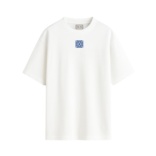 T-Shirt Ombra - weiß / blau 