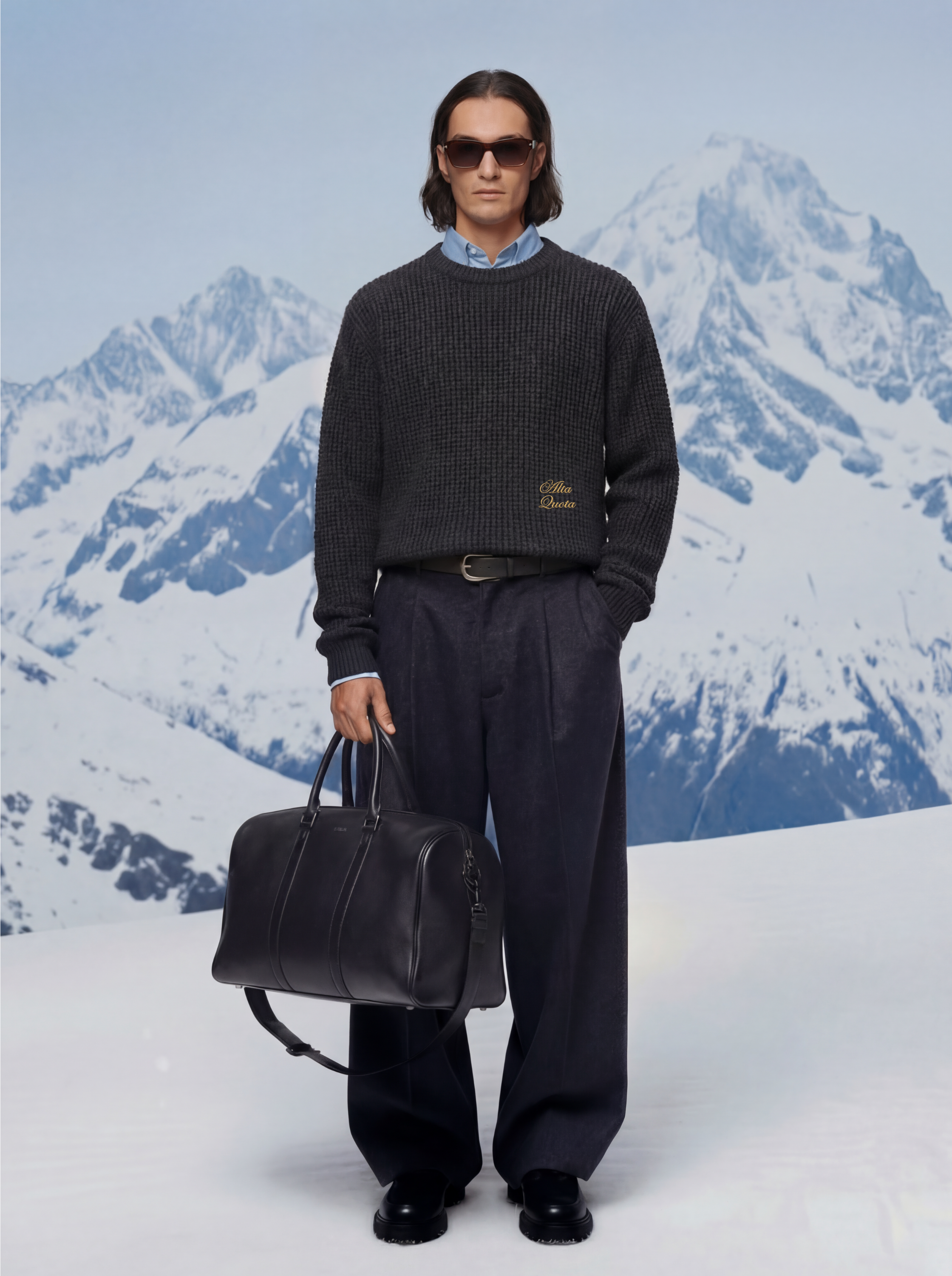 Heavy Knit Sweater - Grey