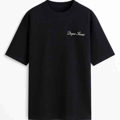 T-Shirt Black - Maiolica Bianco (Preorder)