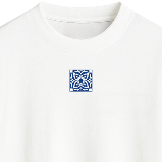 T-Shirt Ombra weiß / blau 
