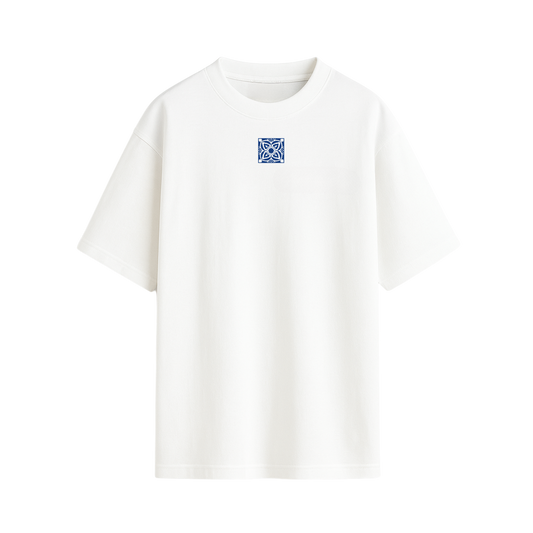 T-Shirt Ombra weiß / blau 