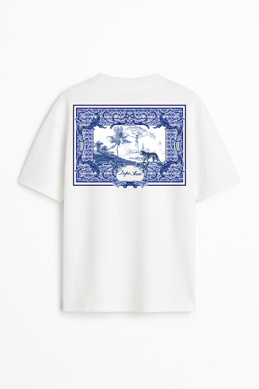 T-Shirt Weiß - Savannah Blu (Vorbestellung)