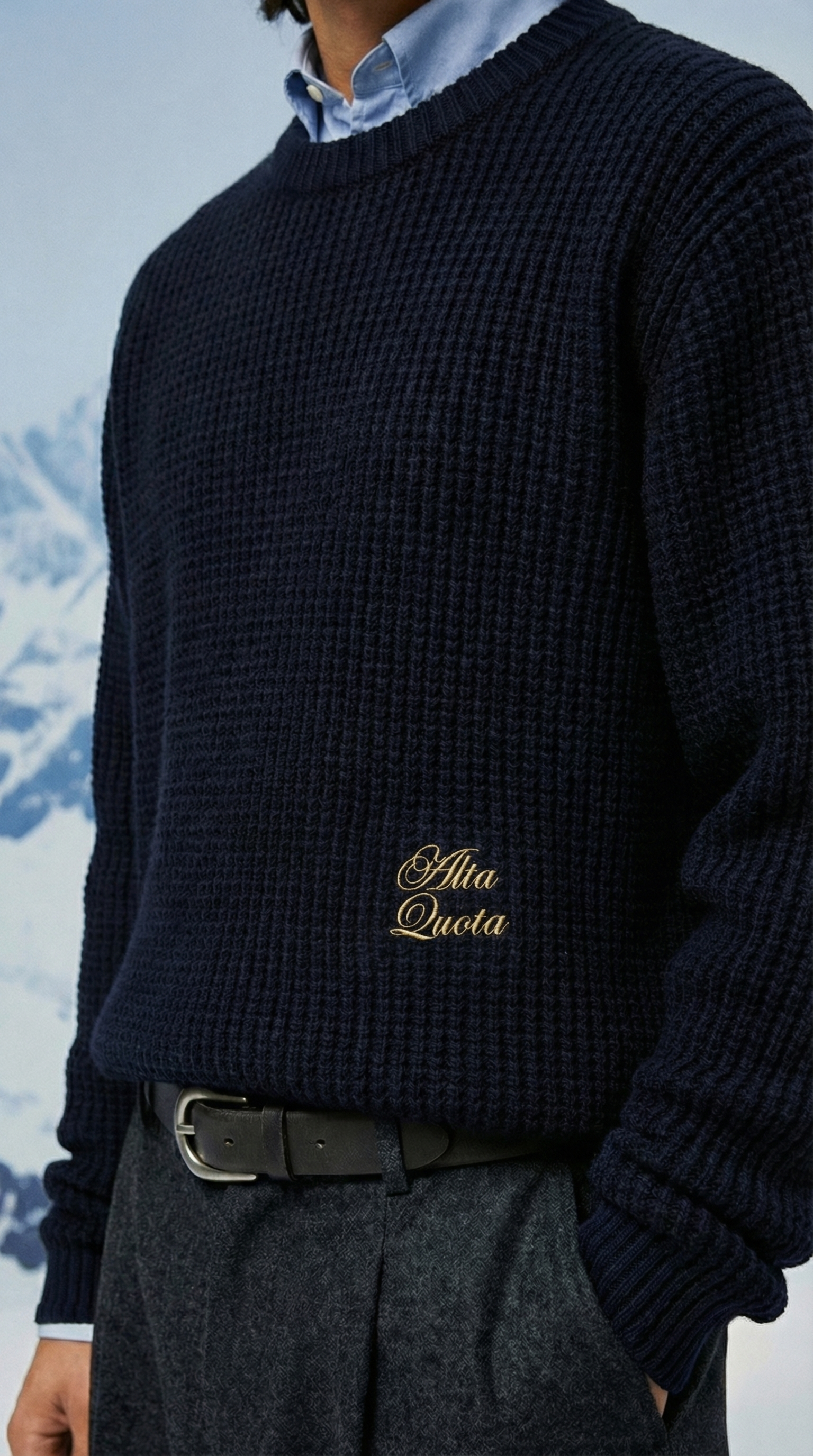 Heavy Knit Sweater - Dark Navy